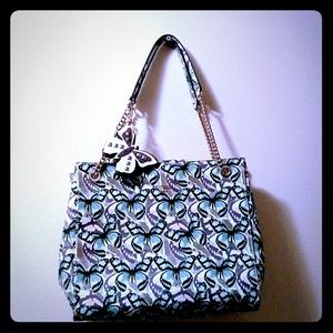 GUESS Butterfly Flutter Satchel/Shoulder Handbag